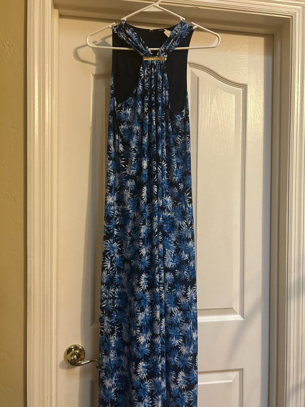 Michael Kors blue and white maxi size small